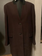 ZARA płaszcz trencz surdut narzutka z wiskozą oversize brązowy czekoladowy