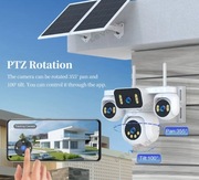KAMERA SOLARNA 4G LTE HIEASY 4 OBIEKTYWY PTZ 24/7 2 PANELE SOLARNE AI