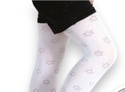 RAJSTOPY DZIEWCZĘCE BIAŁE W GWIAZDKI NOQ BY KNITTEX ROZM: 134-140