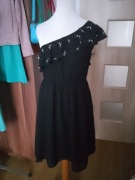 Sukienka szyfonowa na jedno ramię 