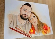 Portret na zamówienie ze zdjęcia A3 2 os. kolor
