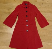 Elegancki płaszcz wiosna jesień damski firmy Papaya r. 12 czerwony 