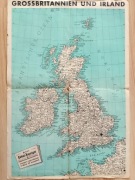 Mapa Wielka Brytania i Irlandia lata 30.XX w