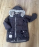 Ciepła, zimowa kurtka z kapturem, KappAhl, r.116 (6lat)