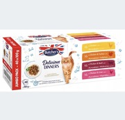 BUTCHER'S Delicious Dinners Jumbo Pack - mokra karma dla kota 40x100g