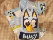 Bluey poduszka ksztaltka koc prześcieradło bawełniane jersey z gumką 90x200