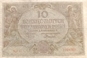 Stary banknot Polska 10 zł 1940 rok gubernia 