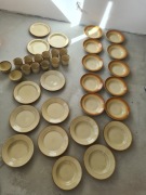 Duży zestaw 36 szt Tułowice talerze kubki prl