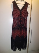 Sukienka strój karnawałowy sukienka Fepito z frędzlami w stylu lat 20 