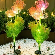 Joysing solarne lampy kwiatowe na zewnątrz do ogrodu 2 szt. lamp ogrodowych