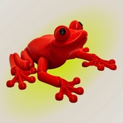 Figurka ruchoma  Flexi Żaba- Czerwona