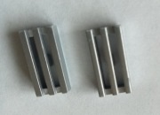 KLOCEK PŁYTKA GRILL 1X2 LEGO 2412 - 2 SZT SREBRNY