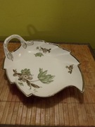 Porcelanowa patera LIŚĆ lata 30