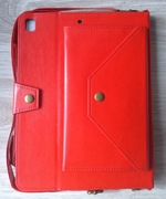 Czerwone Etui Obudowa Case na Tablet iPad 9.7" Air/Air2 PU Pasek na Ramię