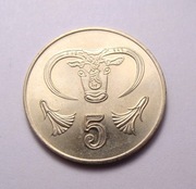 Cypr 5 cents 2001 PIĘKNA!