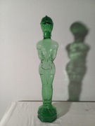 Stara szklana karafka rycerz 