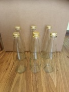 Butelki szklane 330ml z nakrętką 6 szt