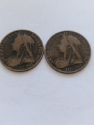 2 MONETY BRYTYJSKIE 1899, 1900 (4)