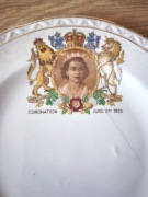 Stare talerze dwie sztuki jeden z koronacji drugi PKP