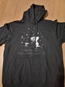 Czarna bluza z kapturem Snoopy L !