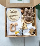 Prezent dla niemowlaka Gift Box Baby Shower KOLORY