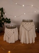 lampion makrama boho świecznik