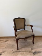 Fotel ludwikowski dębowy – rokoko, Francja XIX w., Antyk