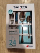 Salter Bakewell zestaw 24 elementy sztućców stal nierdzewna 6 osób nowy