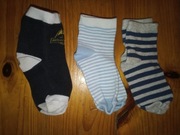 Zestaw 3szt  Skarpetki chłopięce 25-27 Nowe i używane