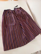 wełniana kolorowa spódnica w pasy paski zapaska pasiak ludowa ludowy