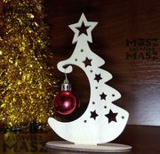 Choinka z czerwoną bombką 15cm reklama drobiazg imię grawer #MiszMówiszMasz