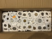 Monety srebrne i inne ok 150 szt w kartonikach