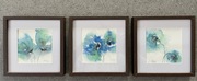 Tryptyk akwarelowy Abstrakcje kwiatowe 