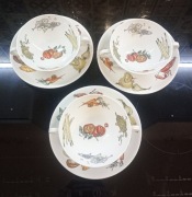 Krautheim Selb Bavaria  Zestaw 3 bulionówek Vintage Porcelana Bawarska