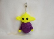 ZIELONO-ŻÓŁTY STWOREK - BRELOCZEK HANDMADE