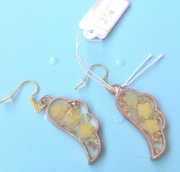 Kolczyki skrzydła z żywicy 