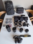 MEGA ZESTAW, Nikon D7100, 4 obiektywy, komplet filtrów i osłon plecak torba