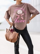 T-shirt damski Basic oversize PRINT NADRUK  Polska marka 