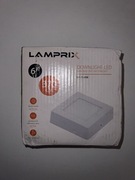 Plafon LED 6W Lampa Sufitowa Panel NATYNKOWY kwadratowy barwa zimna