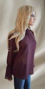 Elegancka burgundowa bluzka rozm XL