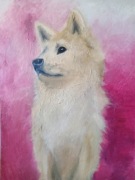 Obraz olejny Akita Inu