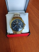 BS25A94M 100M zegarek męski bisset złota bransoleta chronograf