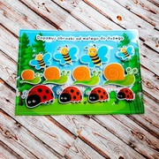 Od małego do dużego. Układanka na rzepy Montessori. Zabawka edukacyjna. 