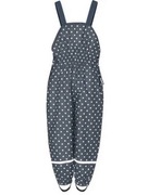 Spodnie przeciwdeszczowe w kropki granatowe rozmiar 98