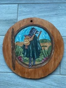 Rękodzieło.Obraz szop Hobbit.Naturalna dekoracja.Drewno. Władca pierścieni.