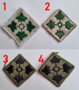 naszywka 4th infantry division od green kolor ww2 korea vietnam nam era ww1