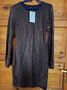 Sukienka damska brokatowa brazowa (36)Cropp 