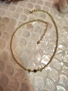 Naszyjnik handmade z naturalnych kamieni hematyt granat 