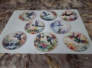 Drewniane podkładki pod kubki 8 sztuk 