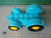 Lego duplo niebieski traktor, traktorek z zestawu 10615